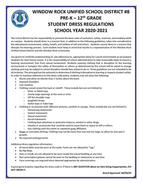 Dress Regulations 